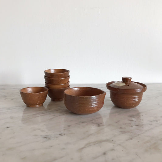 Delicate Vintage Clay Tea Set