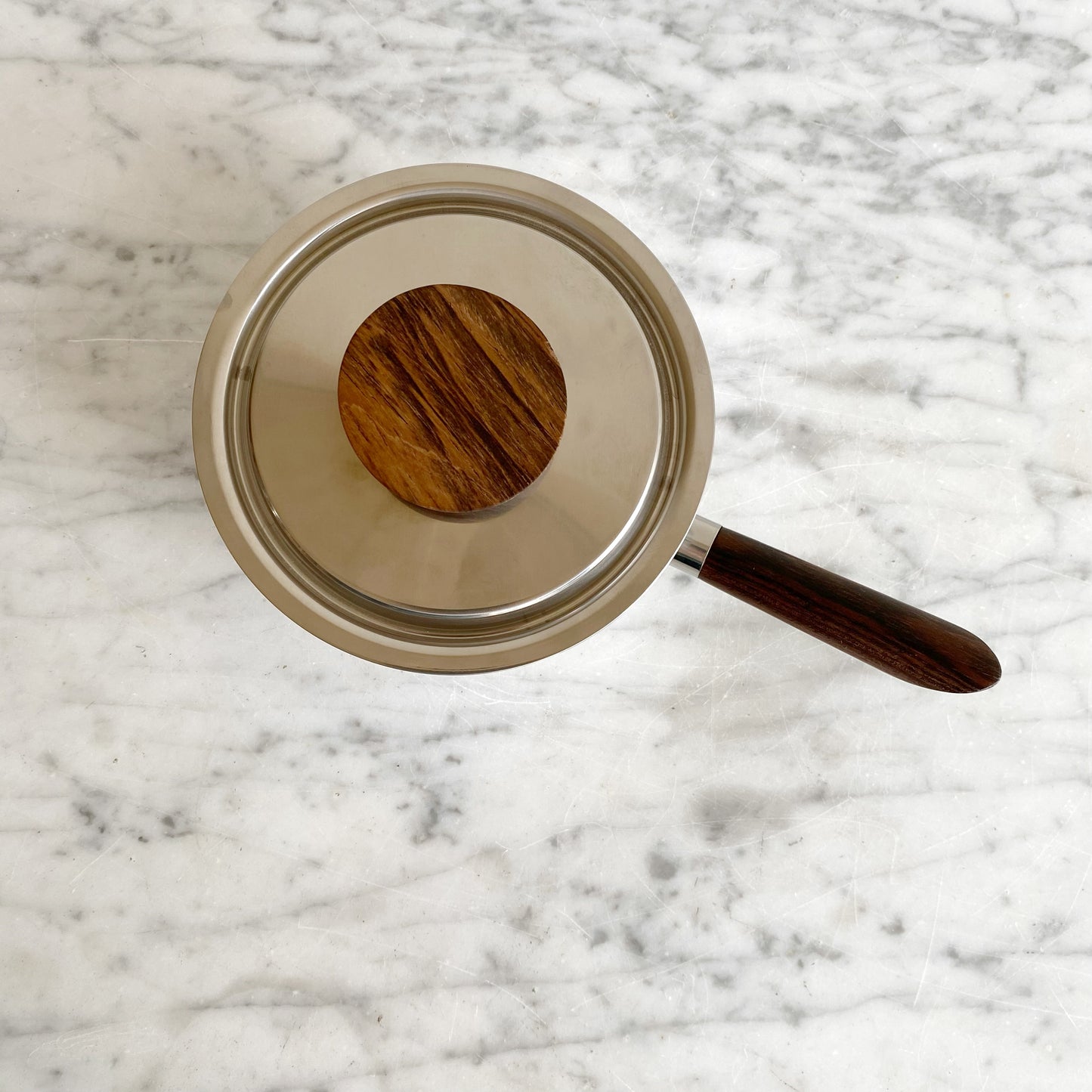 Vintage Stainless Steel & Rosewood Saucepan, Denmark