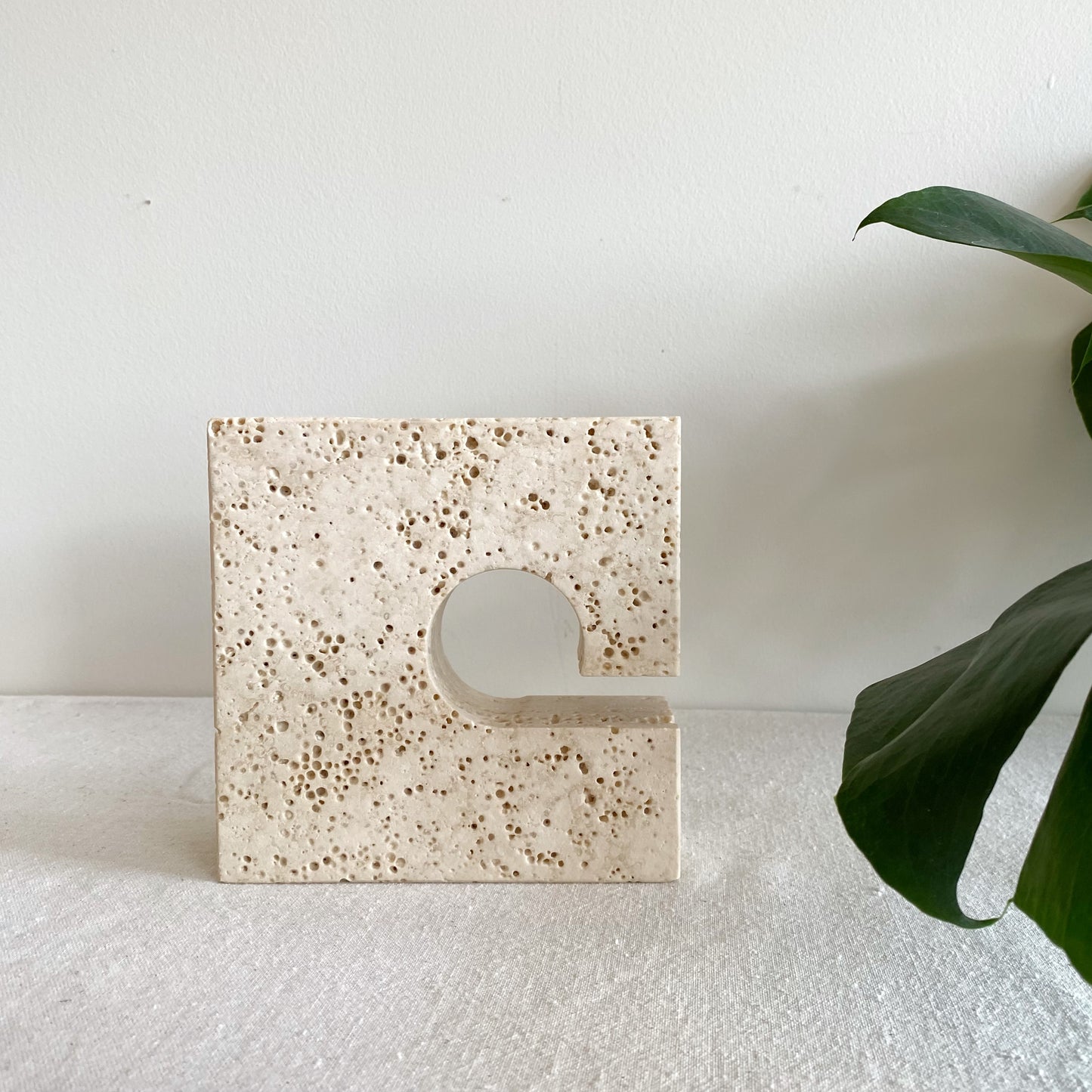 Vintage Travertine Stone Bookend