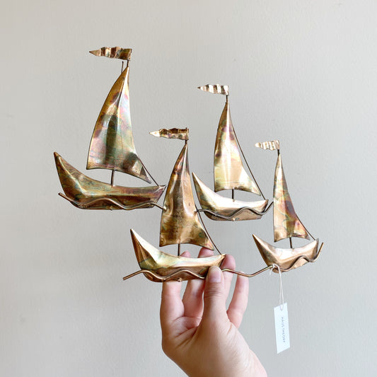 Vintage Metal Sailboat Wall Decor