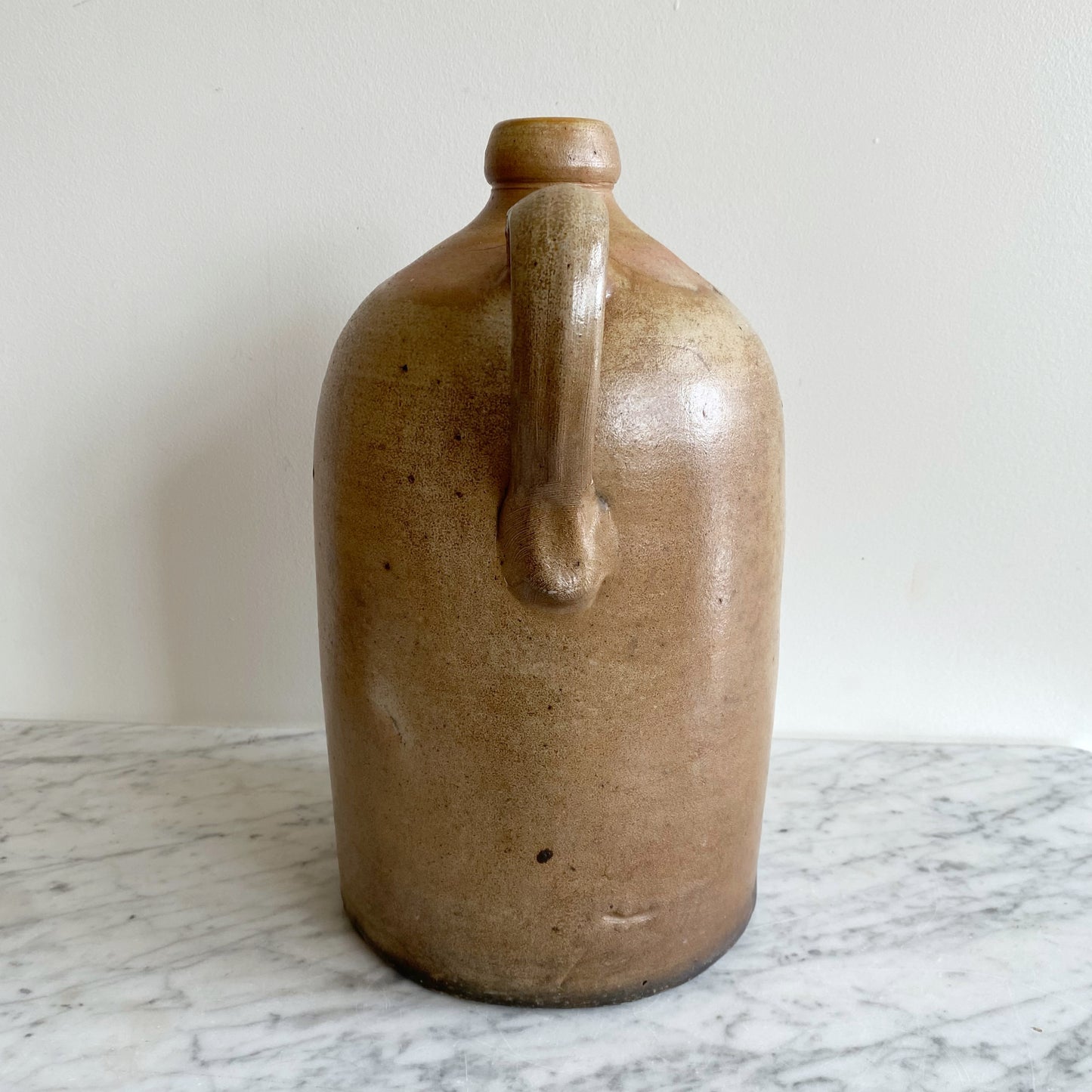 Giant Antique Salt Glaze Stoneware Jug, 15"