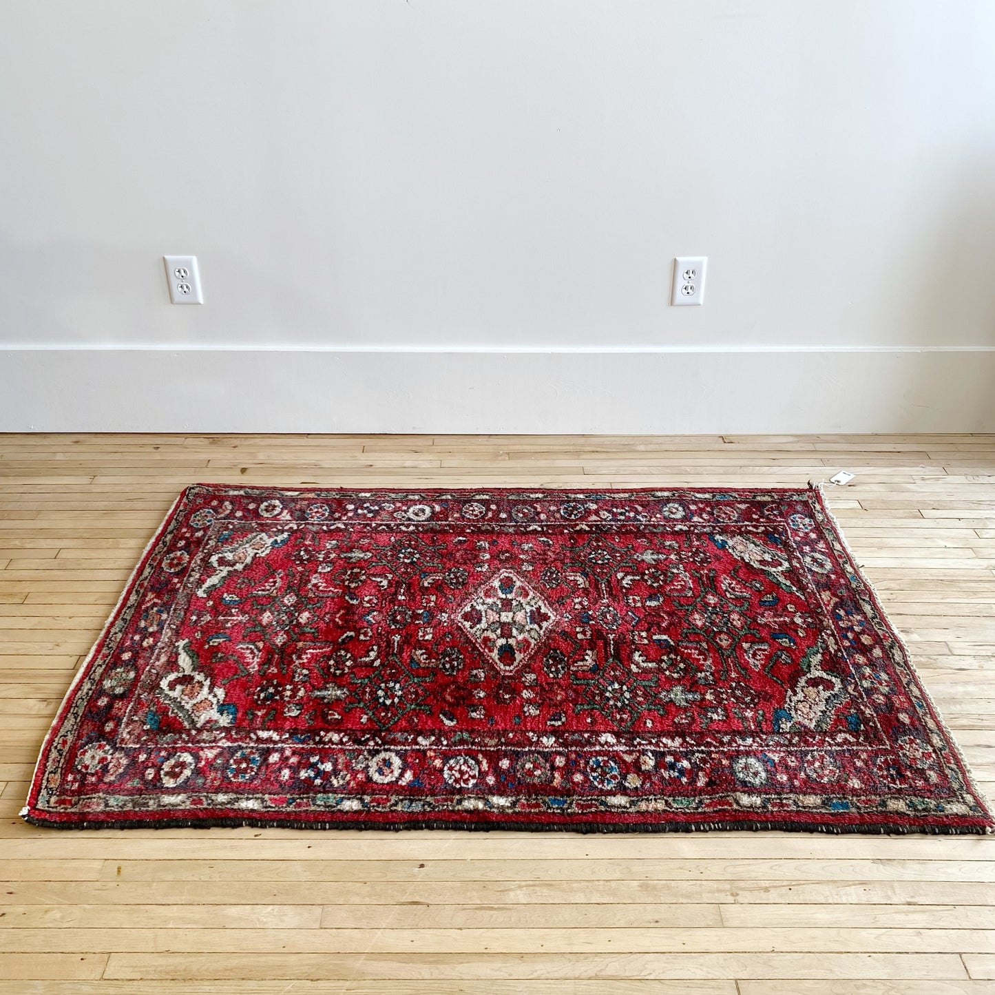 "MIRA" Vintage Hamadan Wool Rug (3'4" x 5')