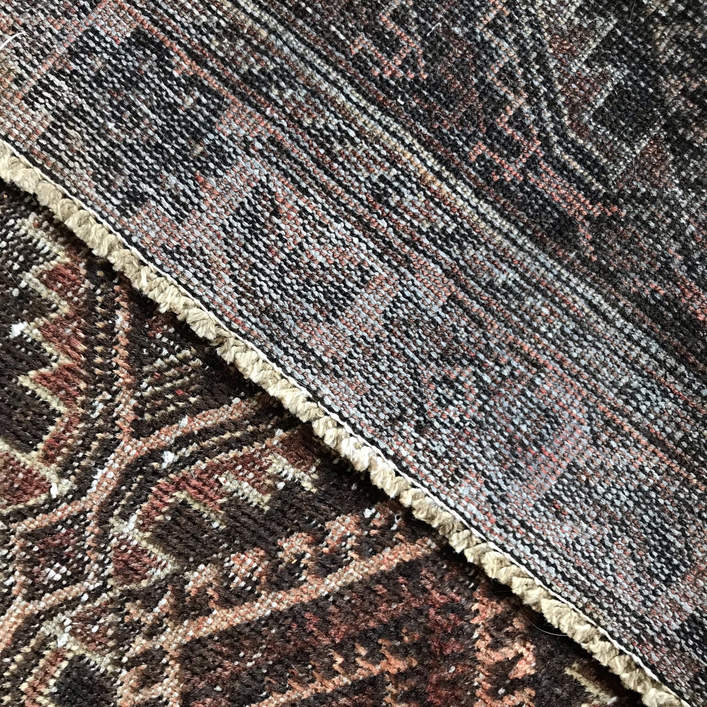 Vintage Persian Rug with Diamond Pattern (3.4 x 6)