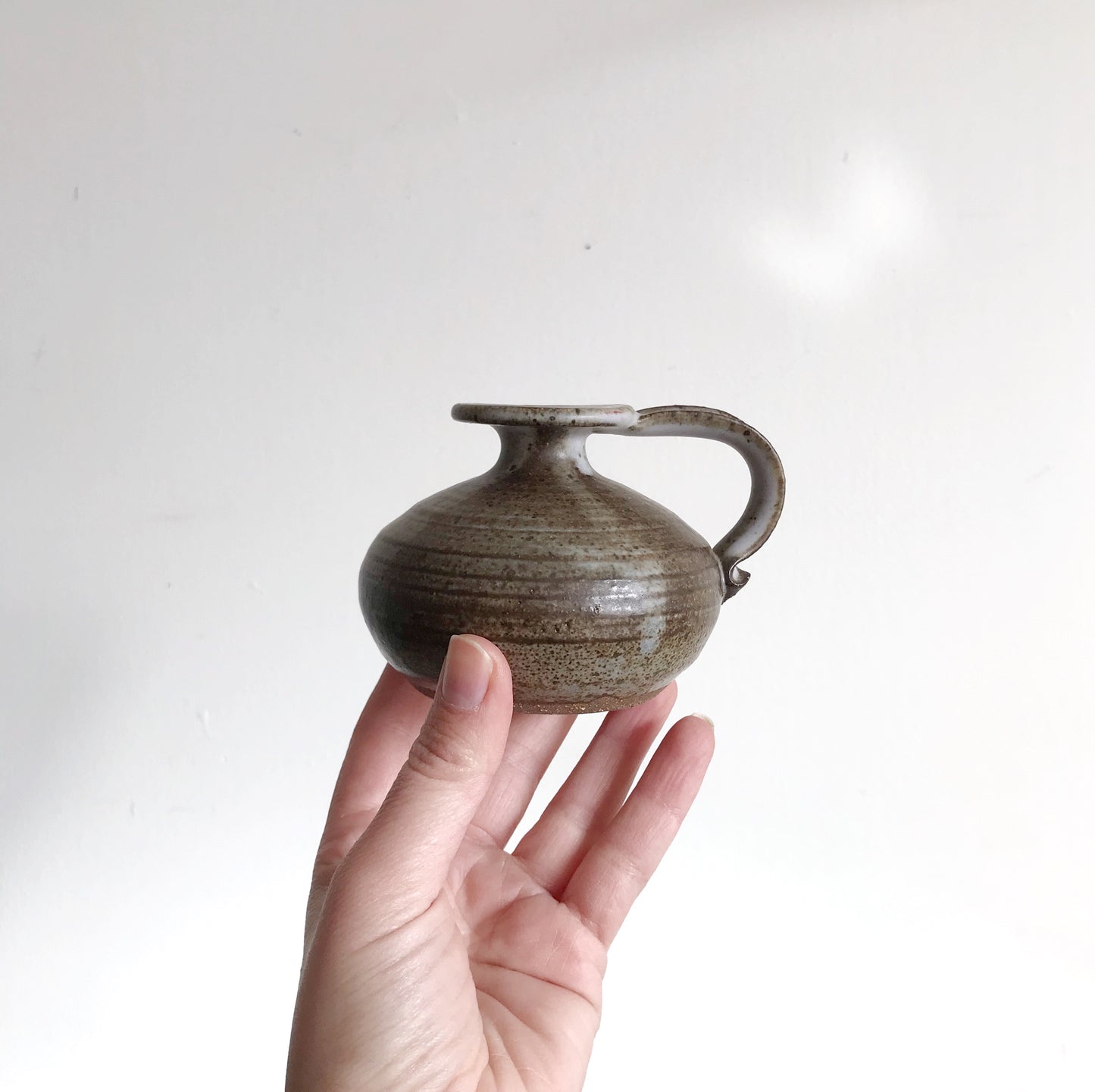 Vintage Handcrafted Pottery Vase, 3”