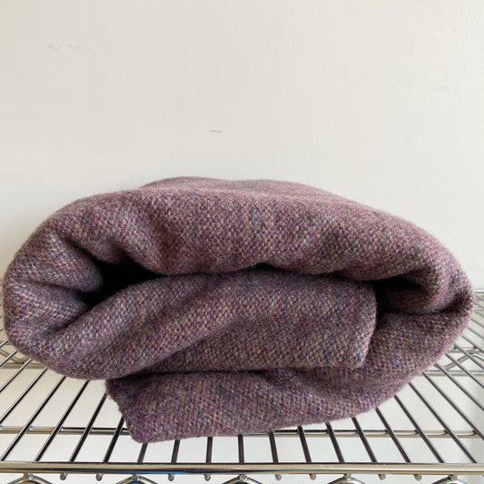 Vintage Eggplant Purple Wool Blanket, by Pearce Woolrich