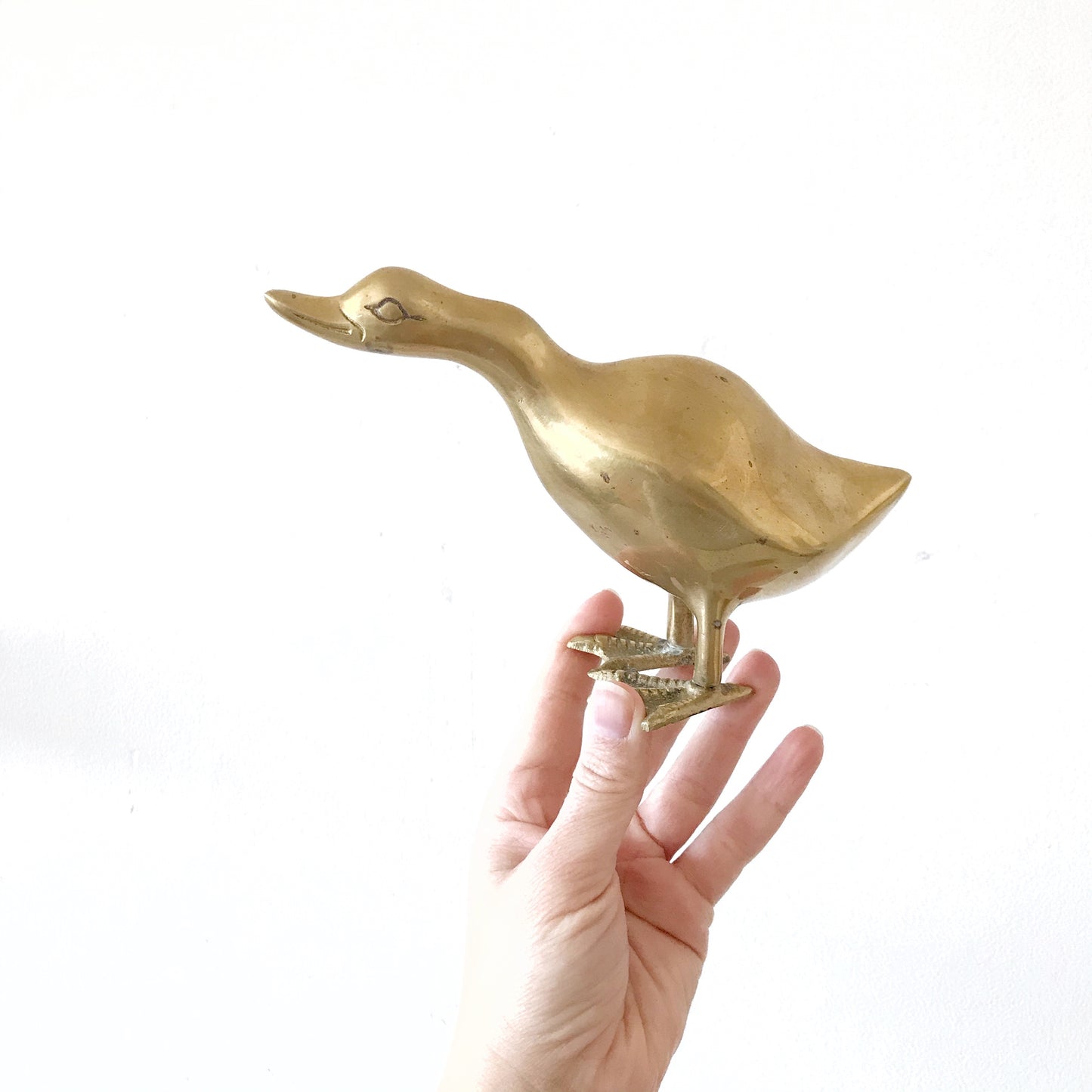 Pair of Large Brass Ducks