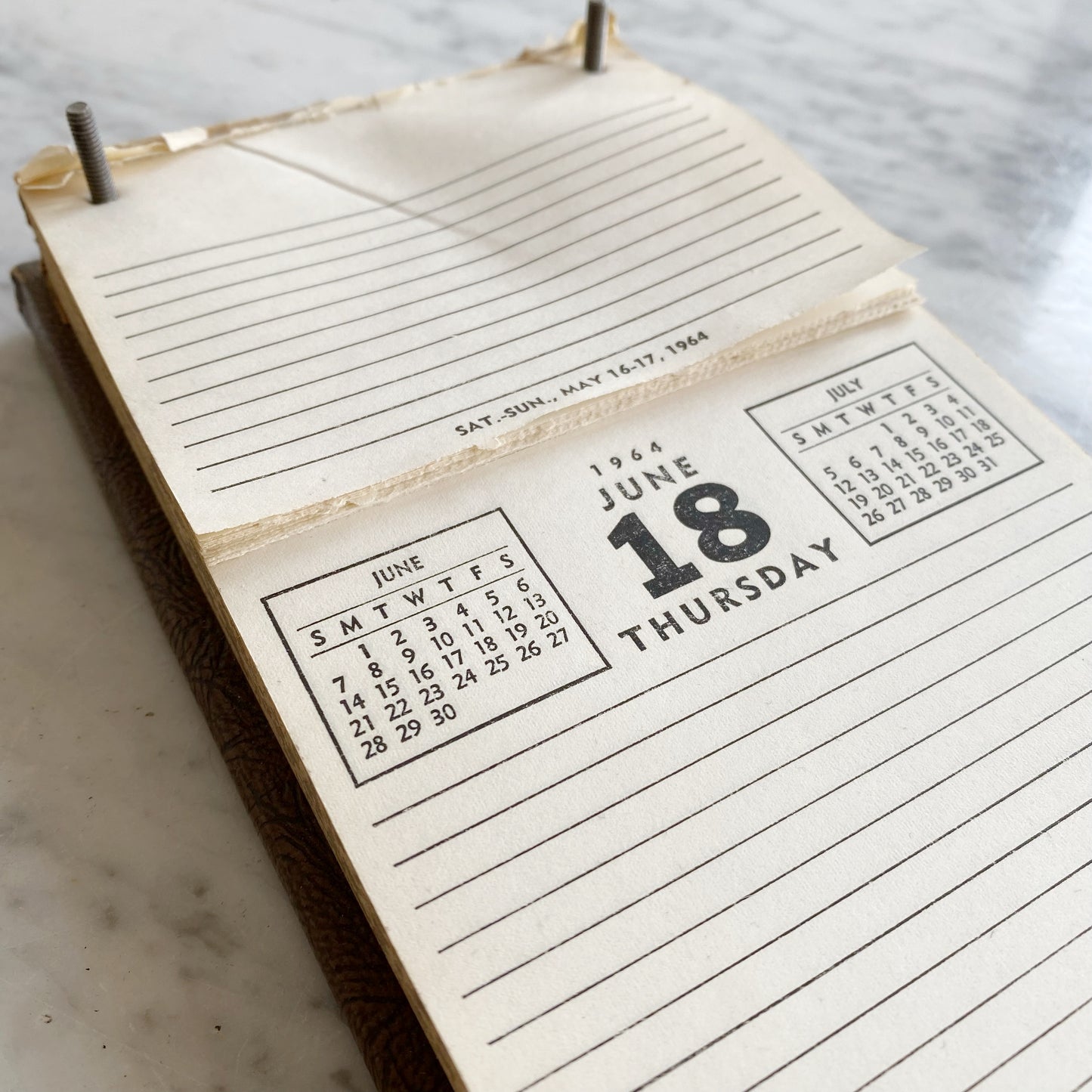 1960’s Desk Calendar/ Note Paper