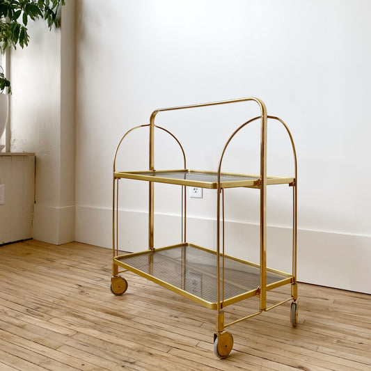 Vintage Mid-Century Folding Bar Cart / Trolly