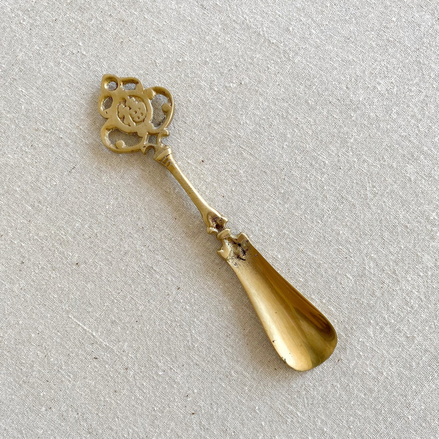 Vintage Solid Brass Shoehorn