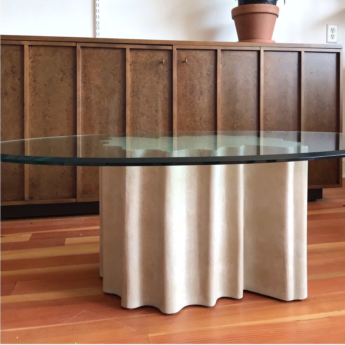 Vintage Sculptural Faux-Stone Coffee Table