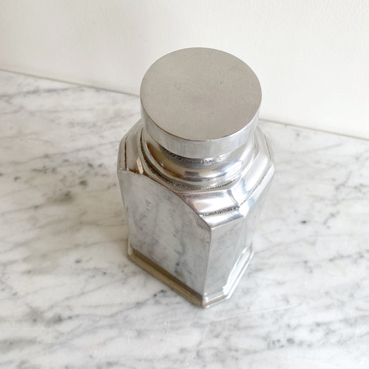 Found Silver Metal Bottle, 8”