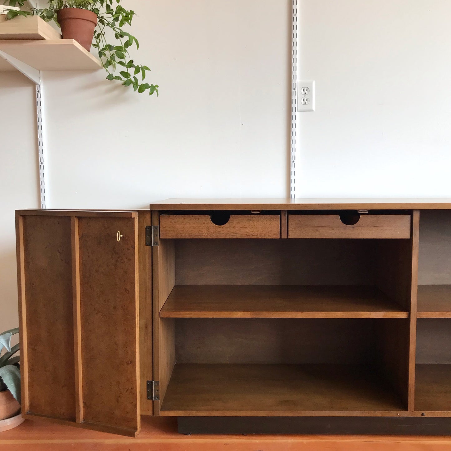 Vintage Credenza with Burled Wood