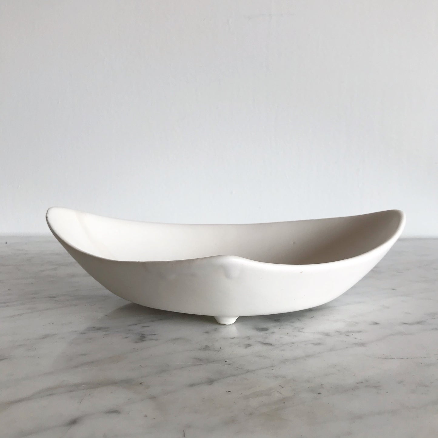 Vintage Triangular Ceramic Dish, Minimalist