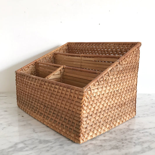 Large Wicker Desk Organizer Sorter