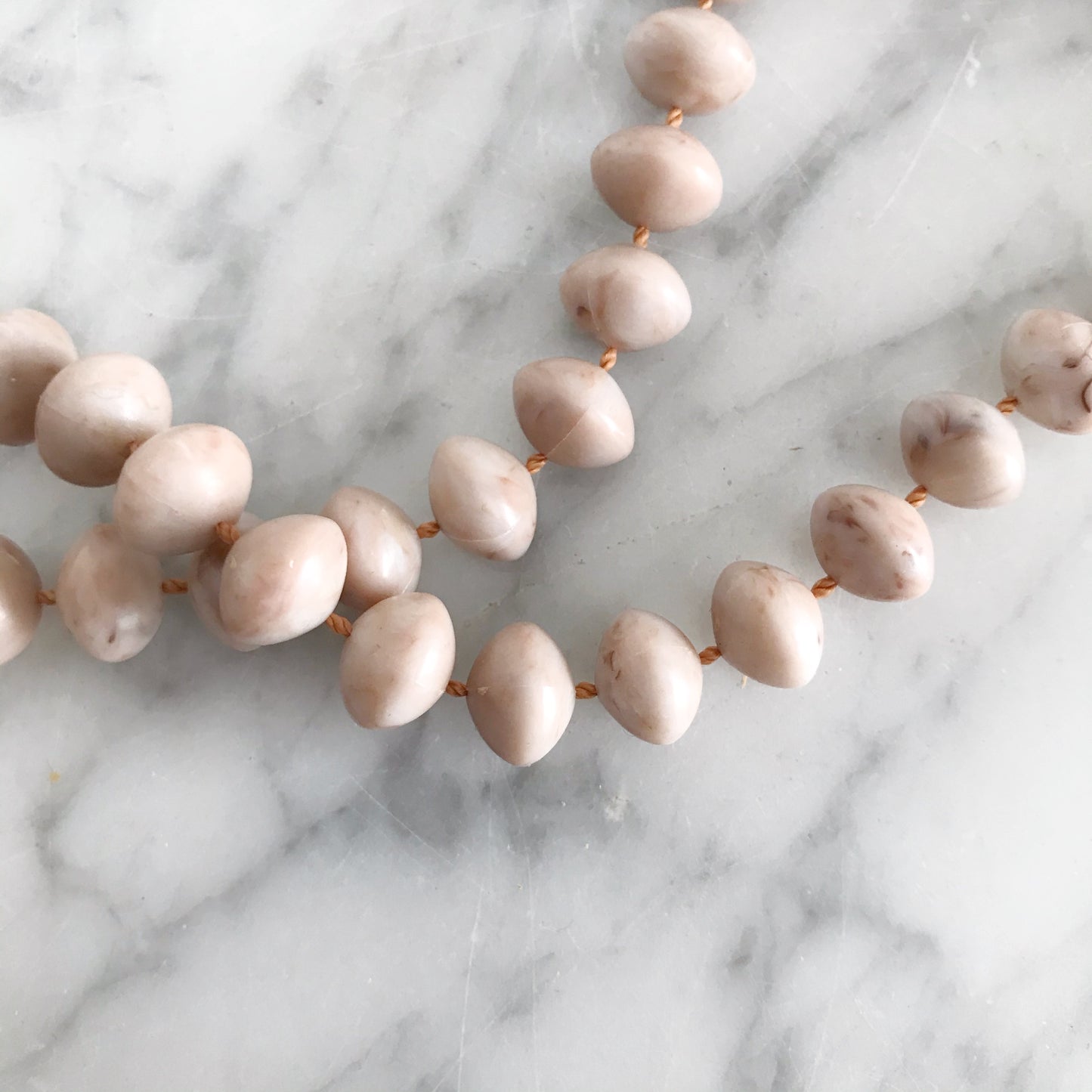 Sweet Vintage Pink Beaded Necklace