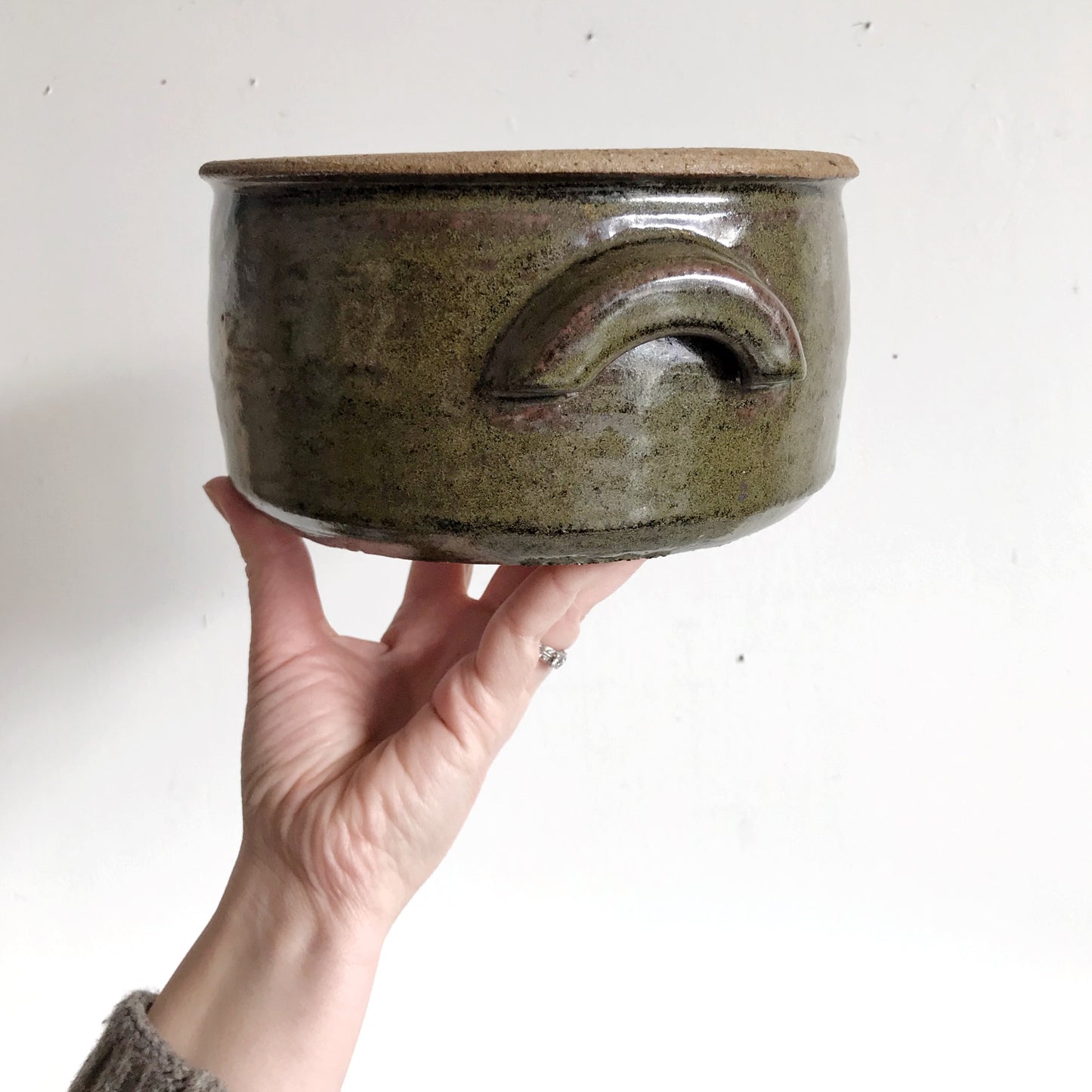 Heavy Vintage Pottery Crock / Planter