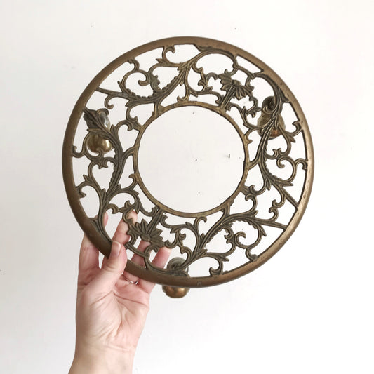 Vintage Decorative Plant Stand on Casters