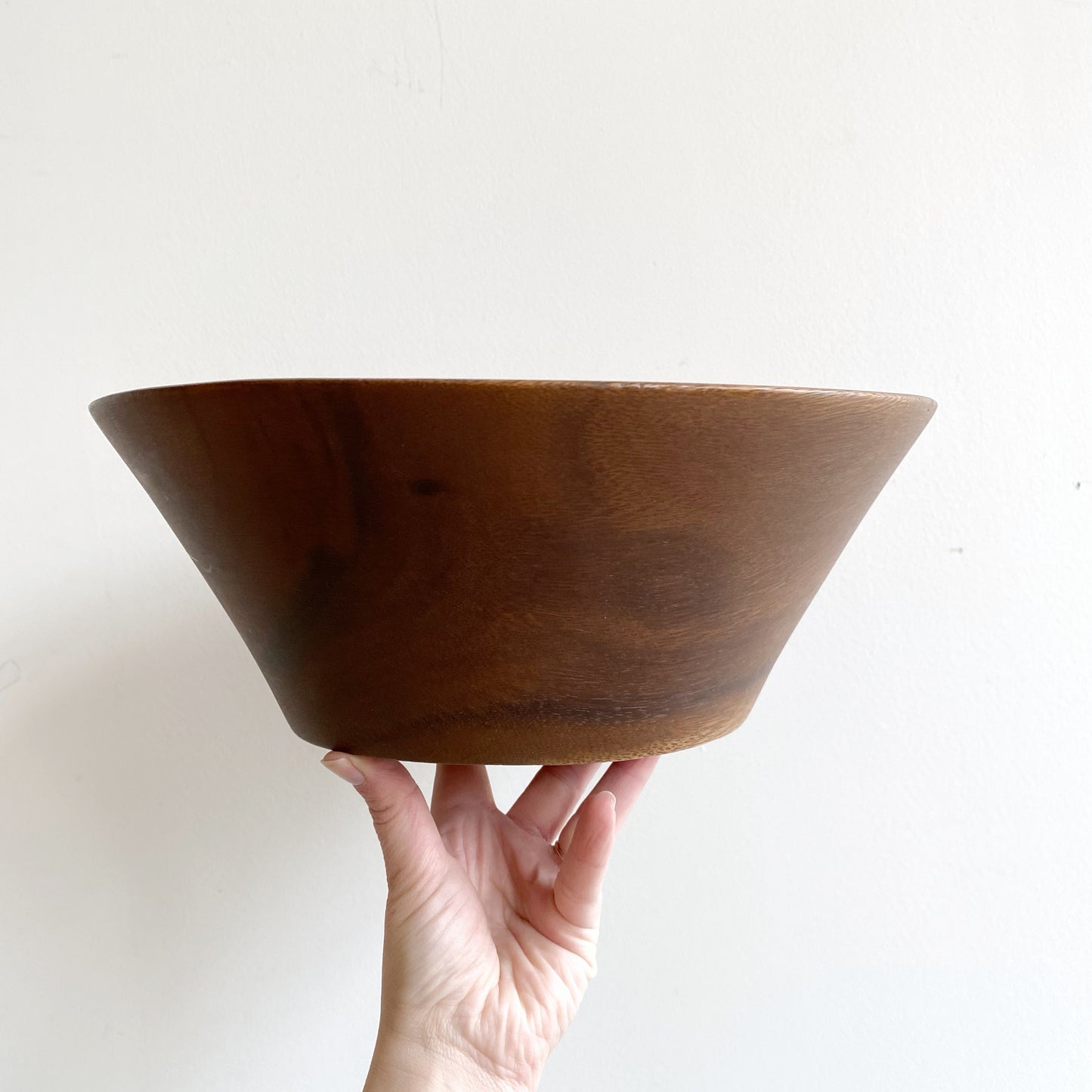 Large Vintage Wood Salad Bowl