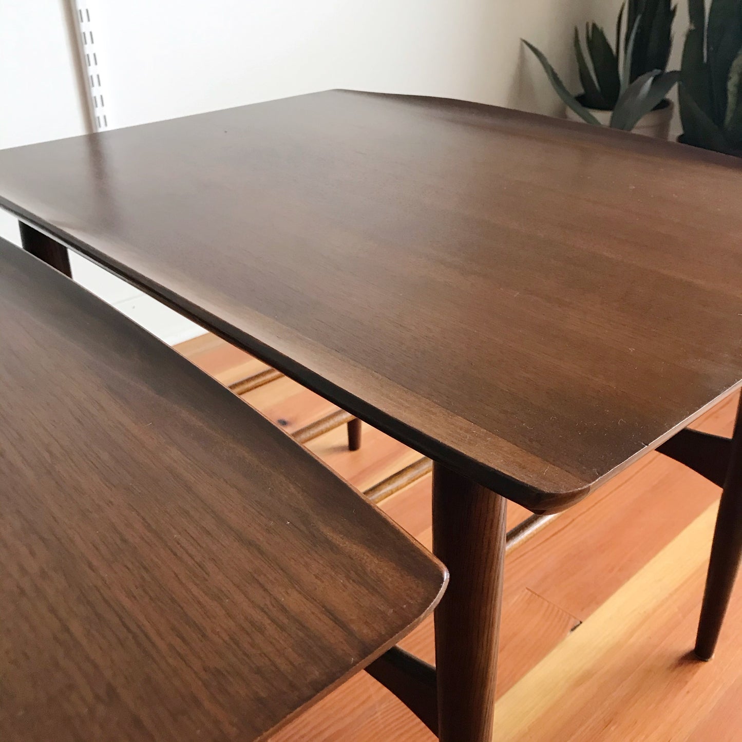 PAIR of Vintage Walnut End Tables, Leo Jiranek for Bassett