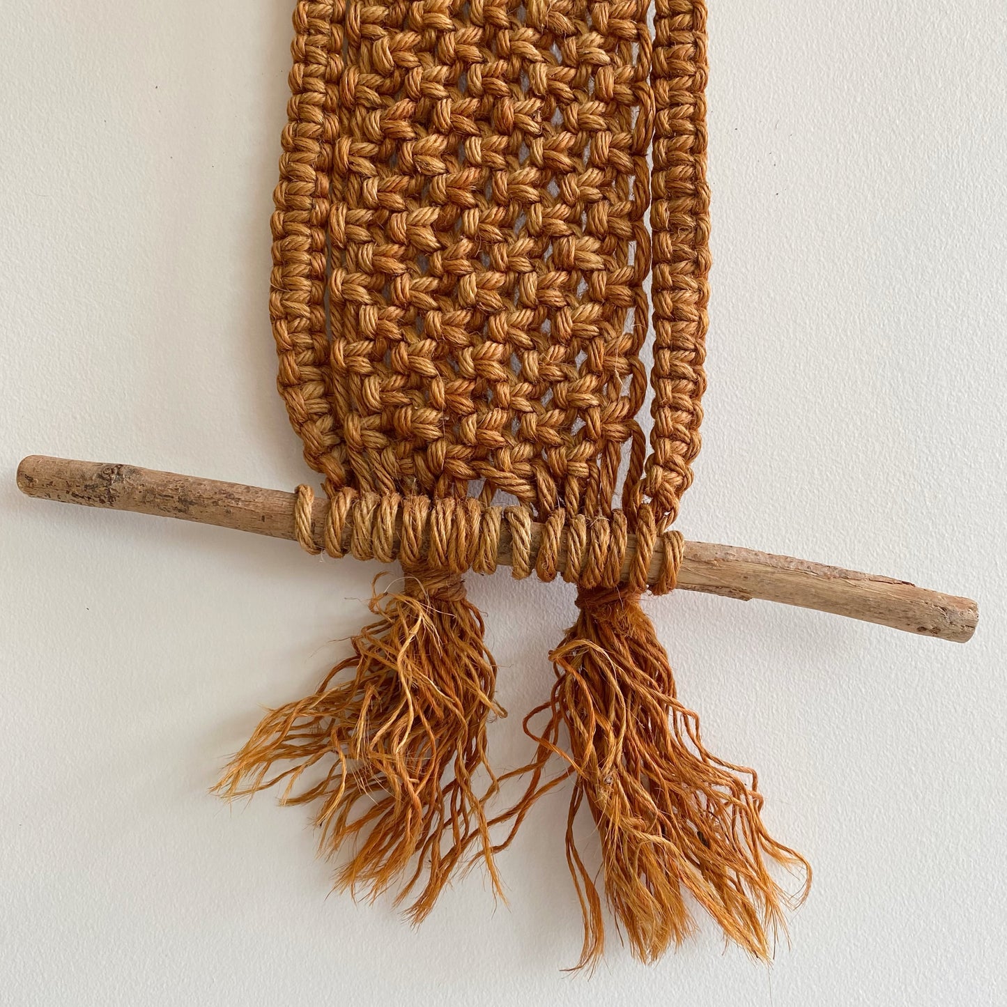 Vintage Macrame Owl, Warm Brown