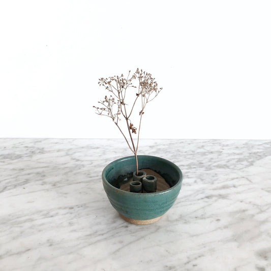 Handcrafted Stoneware Triple Bud Vase