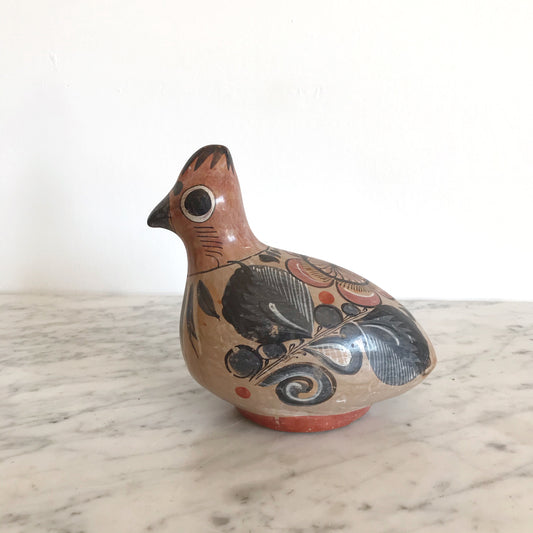 Large Hand-painted Clay Bird