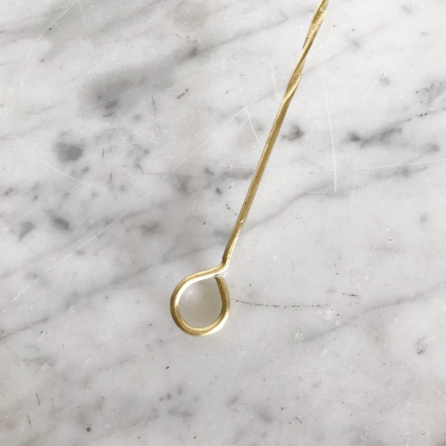 Vintage Brass Candle Snuffer, Twisted