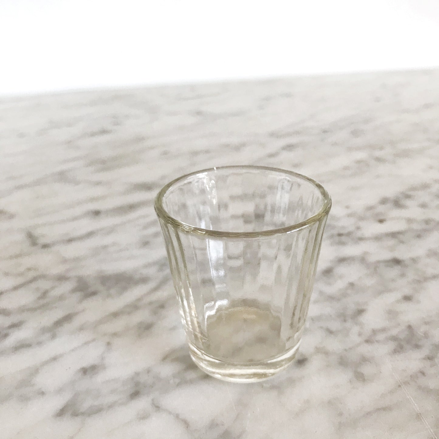 Clear Ribbed-Glass Shot Glass