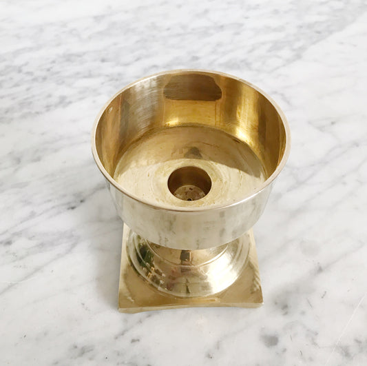 Vintage Dual-Purpose Brass Candle Holder