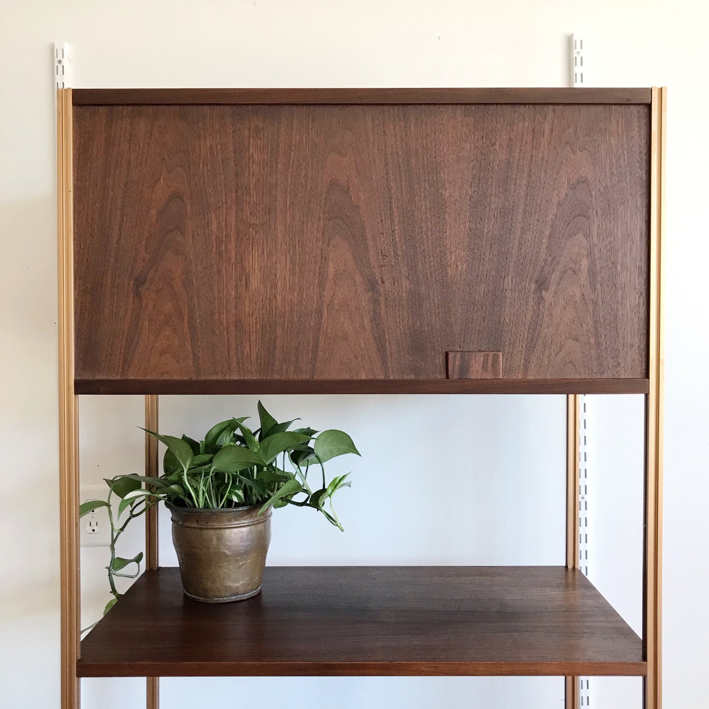 Vintage MCM Cabinet with Shelving