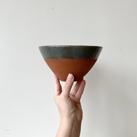 Vintage Glazed Terra Cotta Bowl / Planter