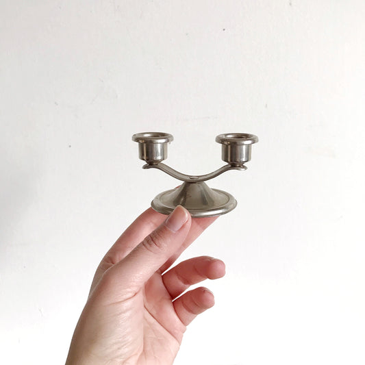 Small Vintage Double Candle Holder