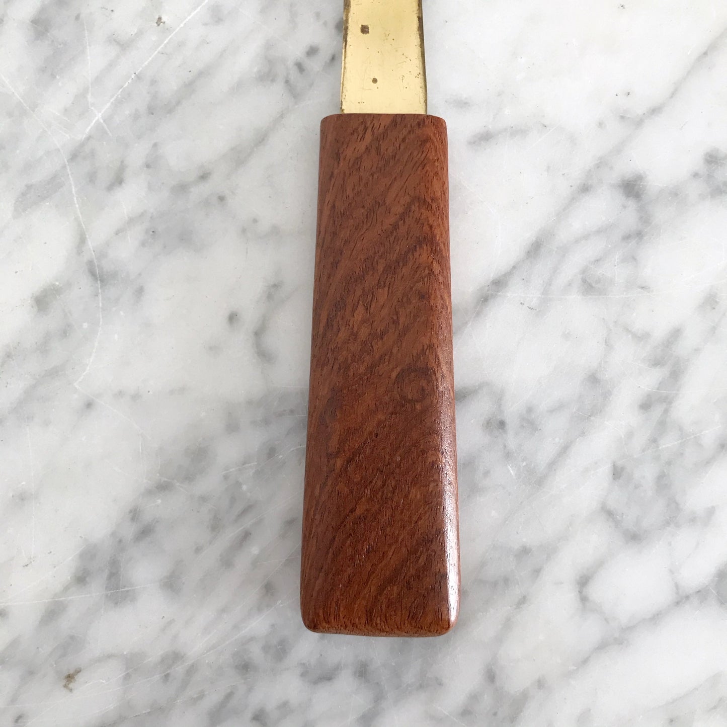 Vintage Teak + Gold Letter Opener