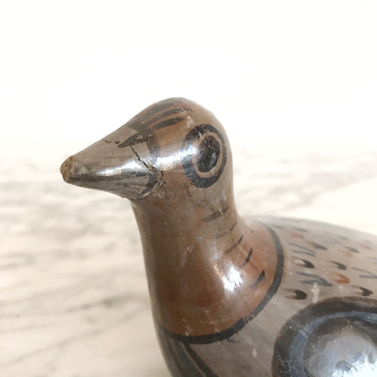 Medium Handpainted Clay Bird, Mexico