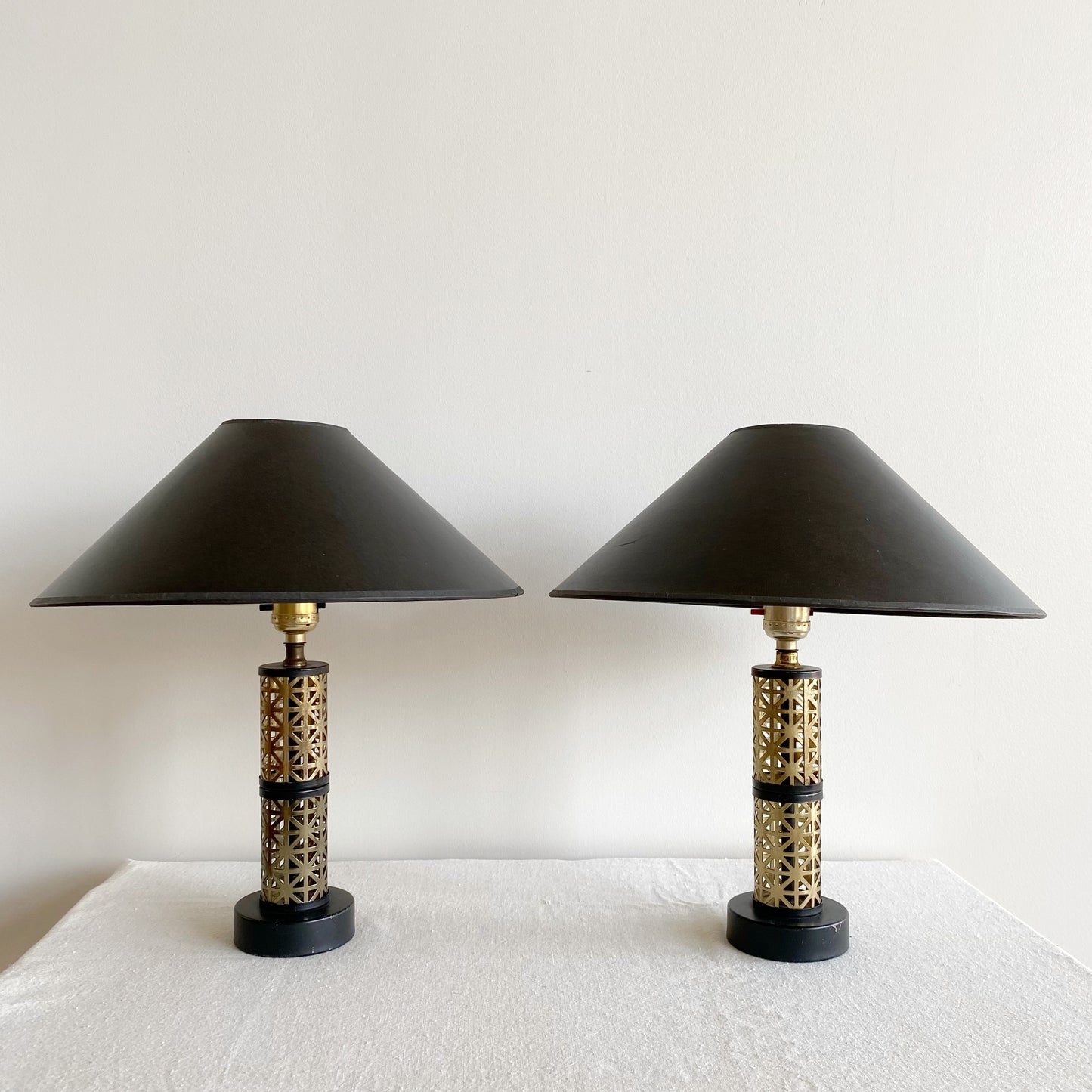 Pair of Vintage Atomic Era Lamps