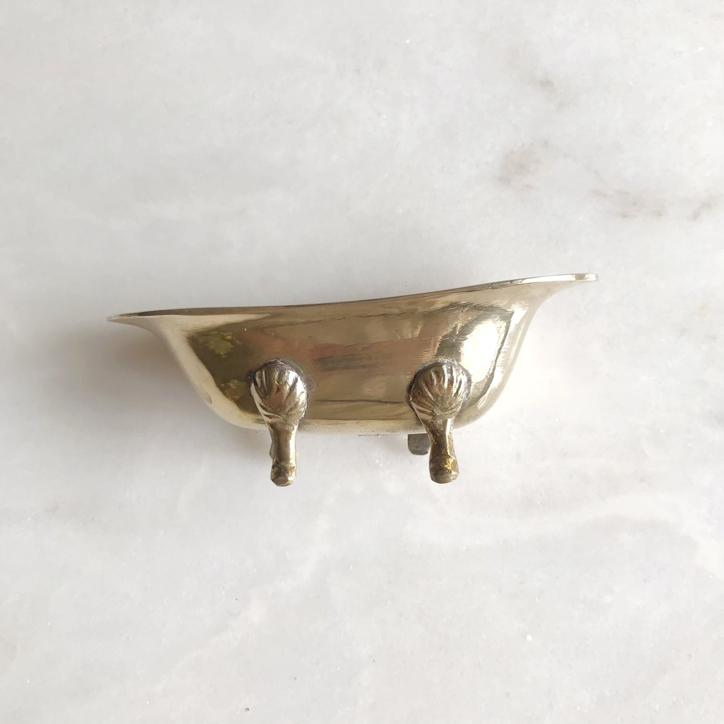 Vintage Brass Clawfoot Bathtub Soap Dish (choose size)
