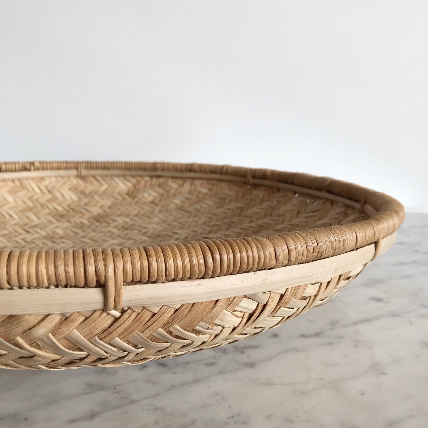 Extra Large Vintage Woven Wall Basket