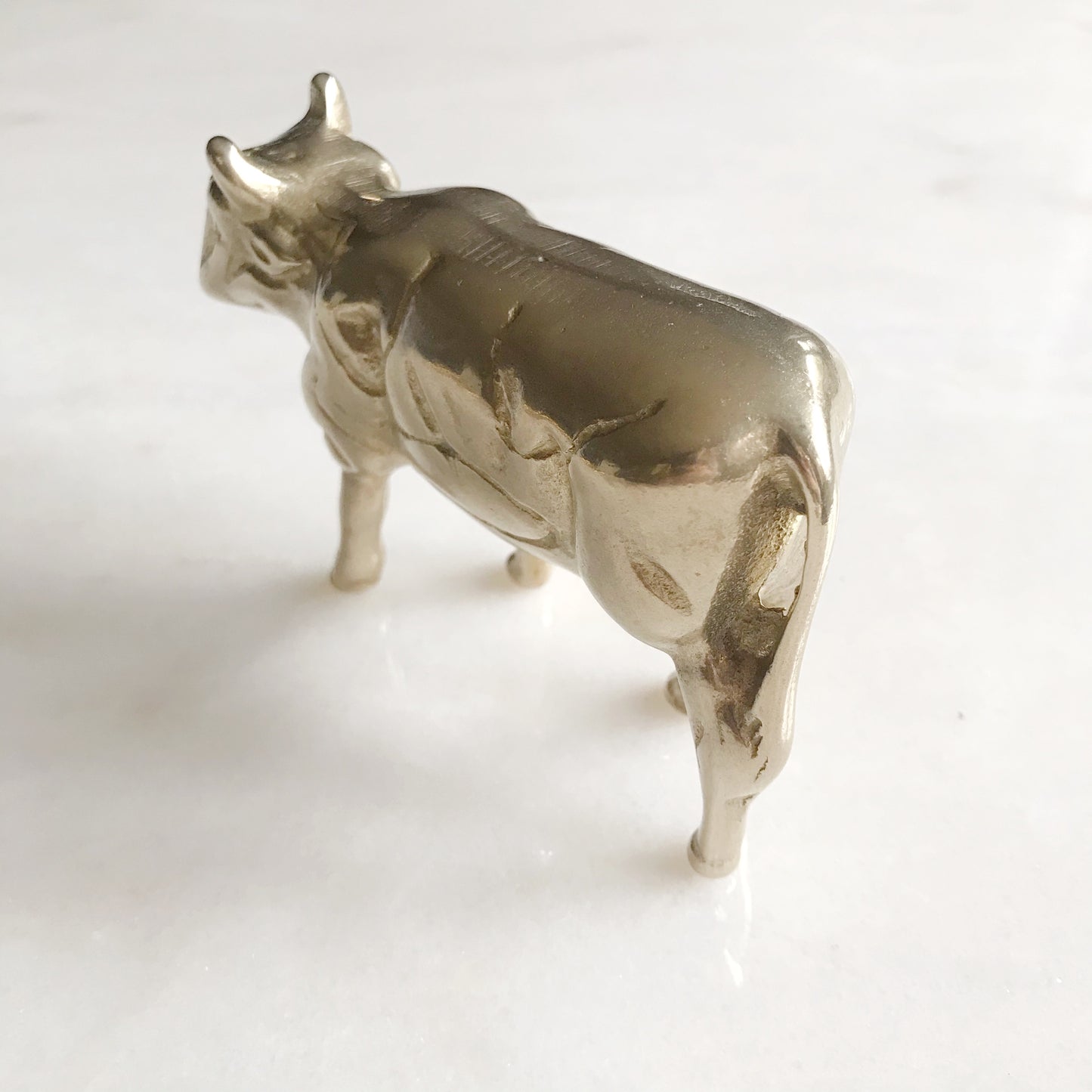 Vintage Brass Cow Figure