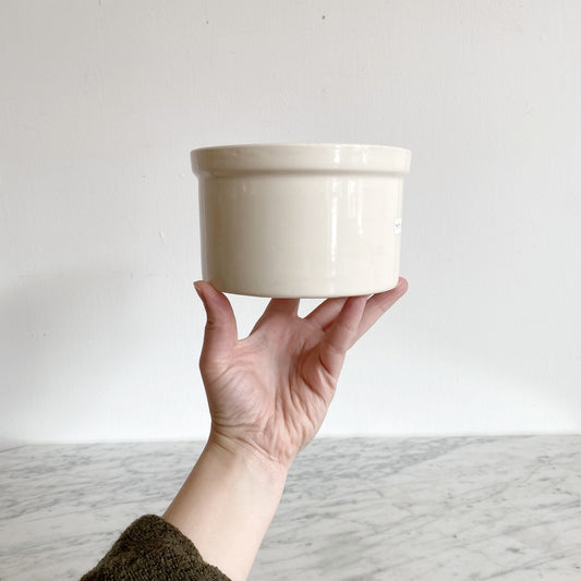 Small Vintage Crock, Ivory