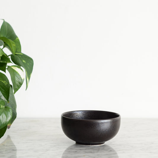 Black-Brown Ceramic Bowl, Japan