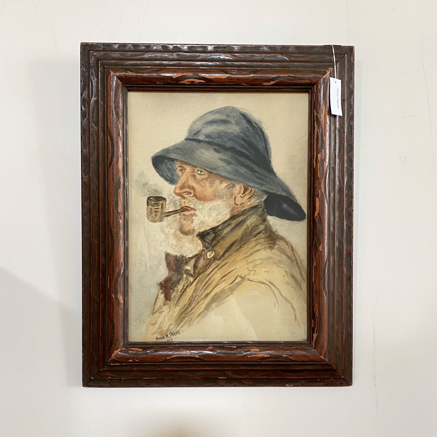 Antique Original Portrait Painting, Circa 1915