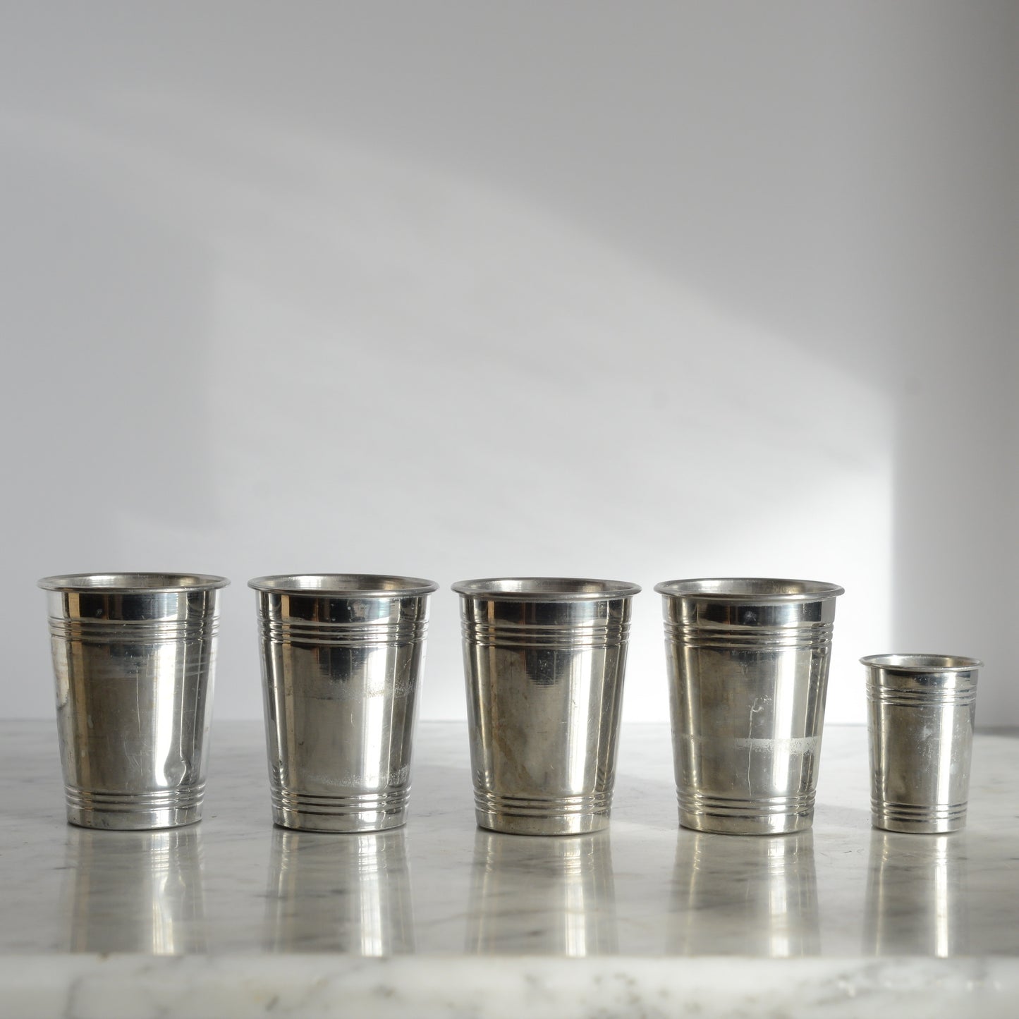 Set of Vintage Aluminum Cups