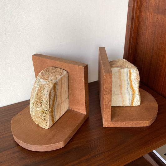 Pair of Vintage Stone Bookends