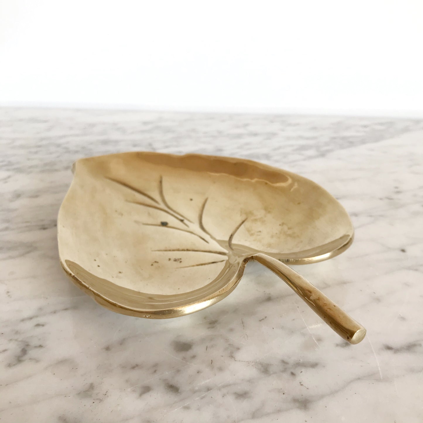 Vintage Brass Leaf Dish / Tray