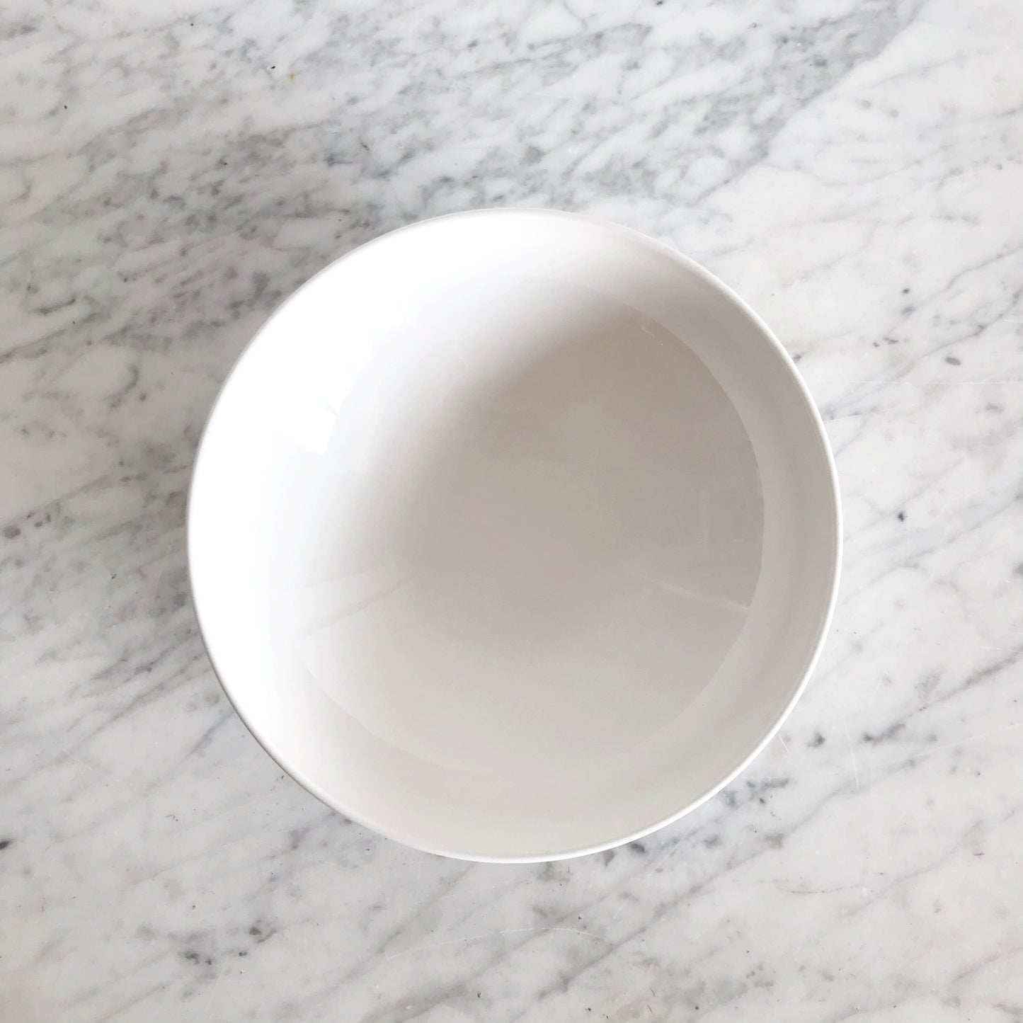 Vintage White Ceramic Serving Bowl