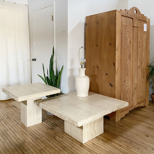 Vintage Travertine Marble Table, Choose