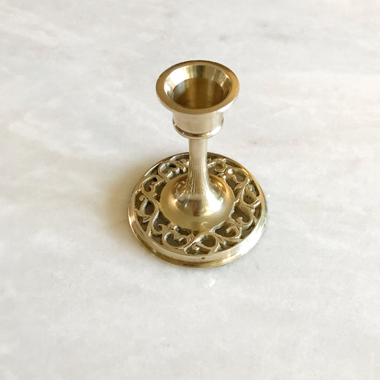 Fancy Vintage Brass Candle Holder