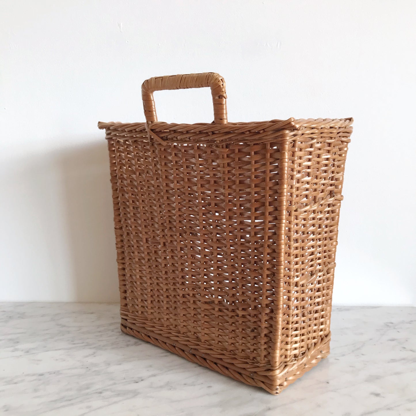 X-Large Wicker Wall Basket Organizer