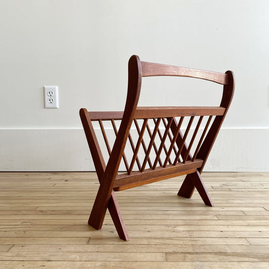 Vintage MCM Folding Magazine Rack