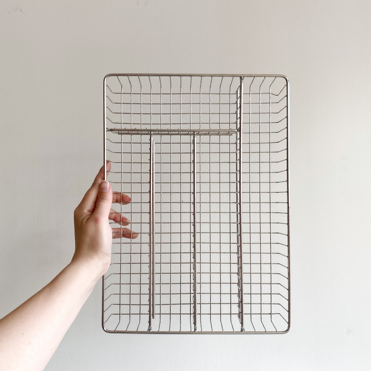 Found Chrome Wire Grid Organizer